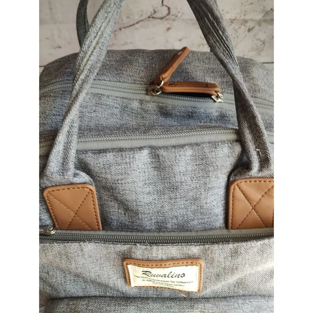 Ruvalino Multifunction Travel Diaper Bag Backpack Back Pack, Brown Gray Grey
